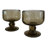 2 verres coupes verrerie de Biot