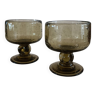 2 verres coupes verrerie de Biot