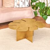 Monstera — Table basse sculpturale en laiton brossé par Veliento