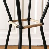 Bar and its 2 rattan stools, 1950