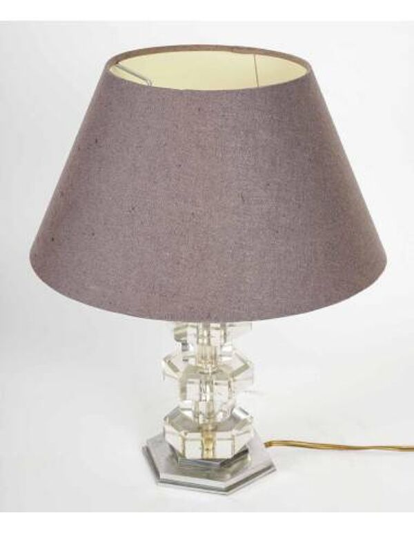 Lampe de table par l’artiste Henri Morand, 1940, style moderniste.