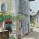 Huile sur bois village provençal