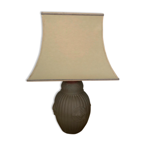 Lampe, pied en verre