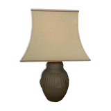 Foot lamp in white satin glass signed Espaivet