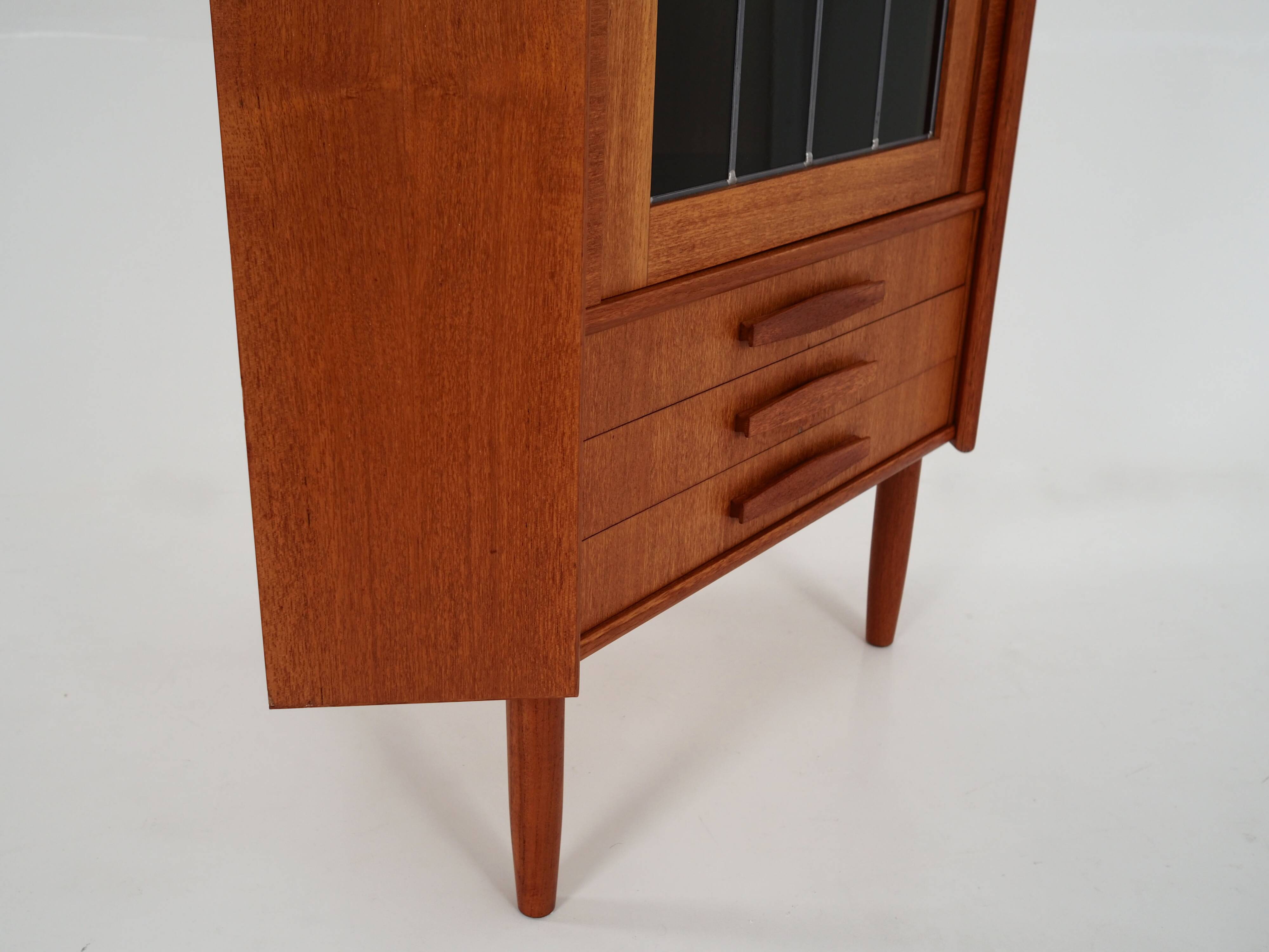 Teak corner showcase, Danish design, 1970s, production: Denmark