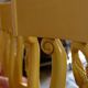Ensemble de 4 chaises, italie, bois doré, vers 1950