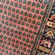 Vintage carpet in bright red background wool, 258x178 cm
