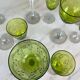 Antique baccarat green crystal glassware set, 20th century