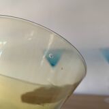 Set de 4 verres à cocktail dansant multicolor, 1990