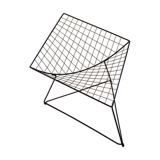 Armchair black metal diamond