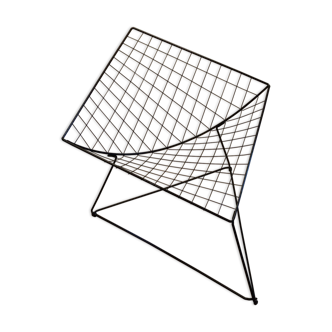 Armchair black metal diamond