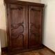 Antique rustic cabinet without bottom - two molded doors