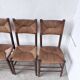 Série de 6 chaises paille et chêne beauche