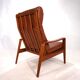 Fauteuil en cuir teck Komfort par Arne Wahl Iversen, 1960