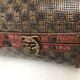 Wooden suitcase leather and metal 60s