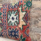 Vintage Berber cushion in purple wool handmade in Morocco