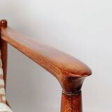 Fauteuil Jacquard Coral Vintage par Edmund Homa GFM 64, années 1960, Pologne Rénové MCM Design