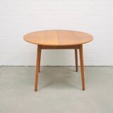 vintage round fold-out dining table