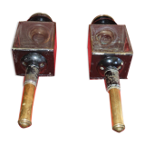 19th century caber lantern pair