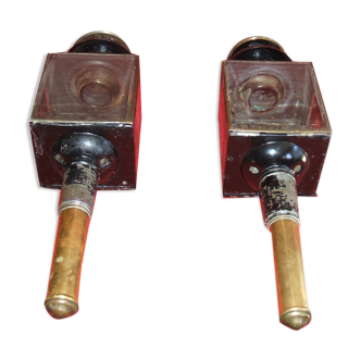 19th century caber lantern pair