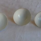 Set of 6 porcelain bowls from the 19th century, off-white.