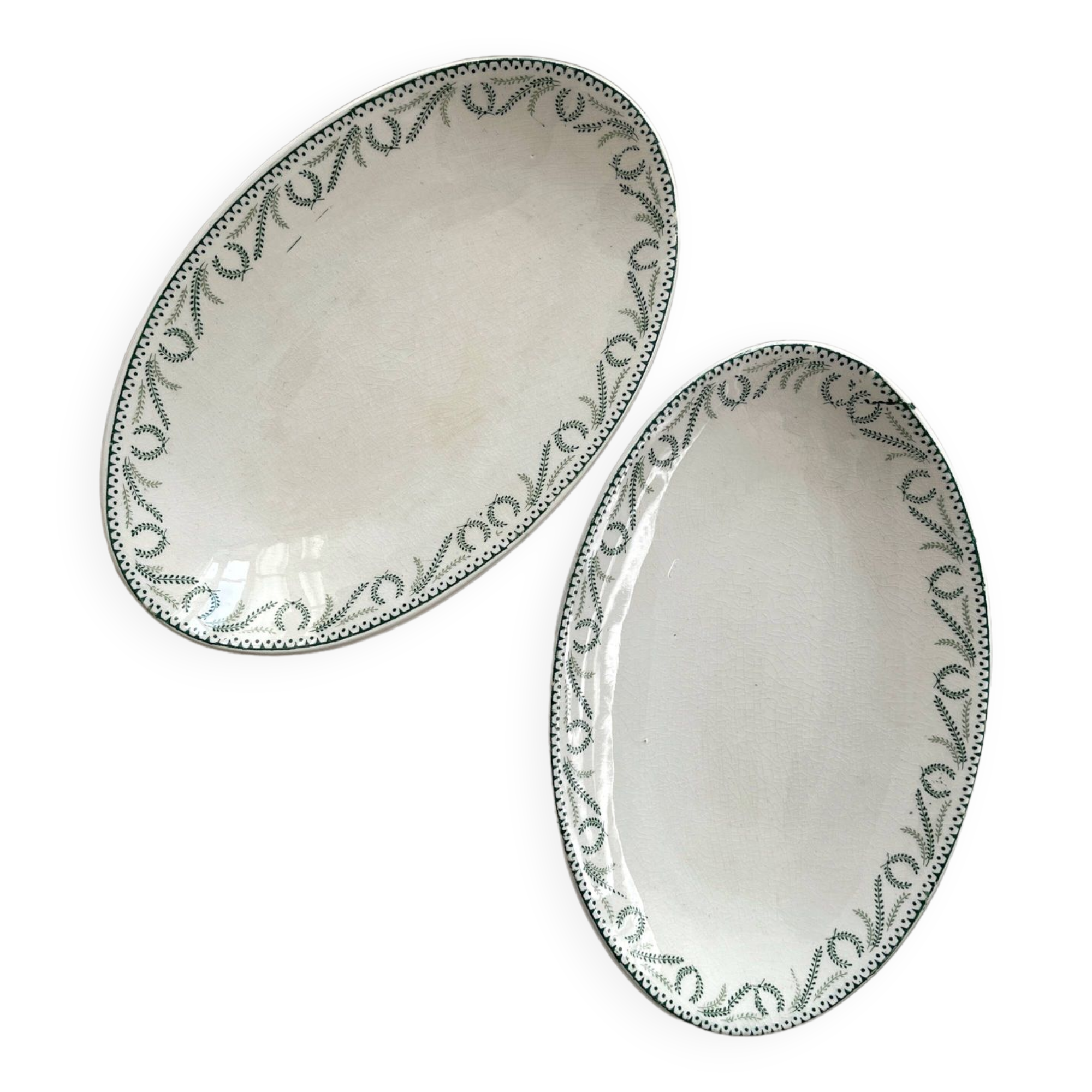 2 "Crown" ironstone bowls Boch Frères Keramis La Louvière