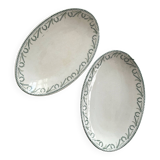 2 "Crown" ironstone bowls Boch Frères Keramis La Louvière