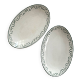 2 "Crown" ironstone bowls Boch Frères Keramis La Louvière