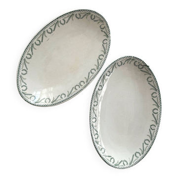 2 "Crown" ironstone bowls Boch Frères Keramis La Louvière