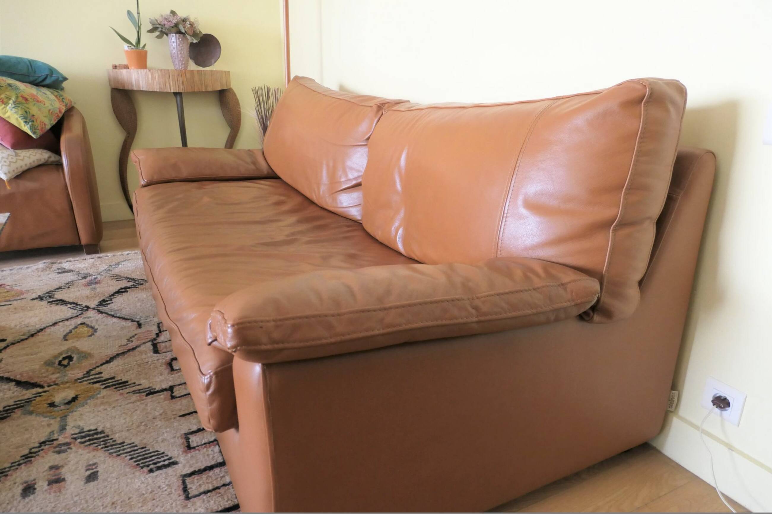 Sofa bed 3 seats Steiner leather