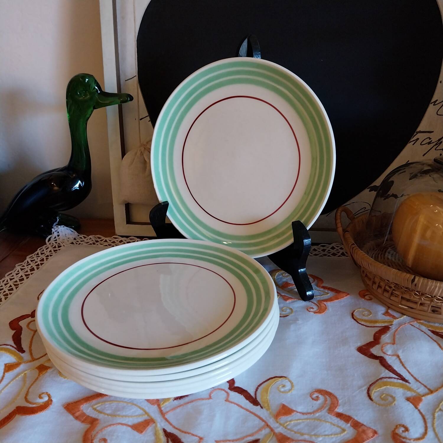 Gien dessert plates Danielle model