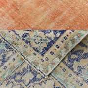 Blue Orange 250x350 cm Carpet, Vintage Large Rug, Turkish Antique Rug.