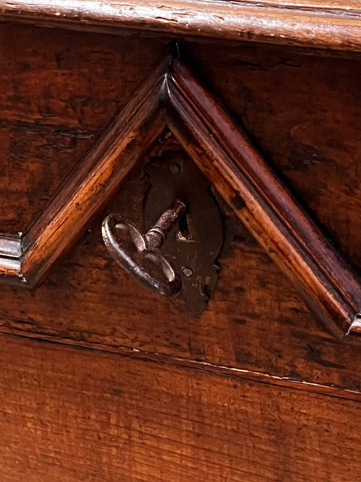 19th-century oak chest