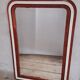 Miroir Louis Philippe H112xL76 laque bordeaux blanc crème