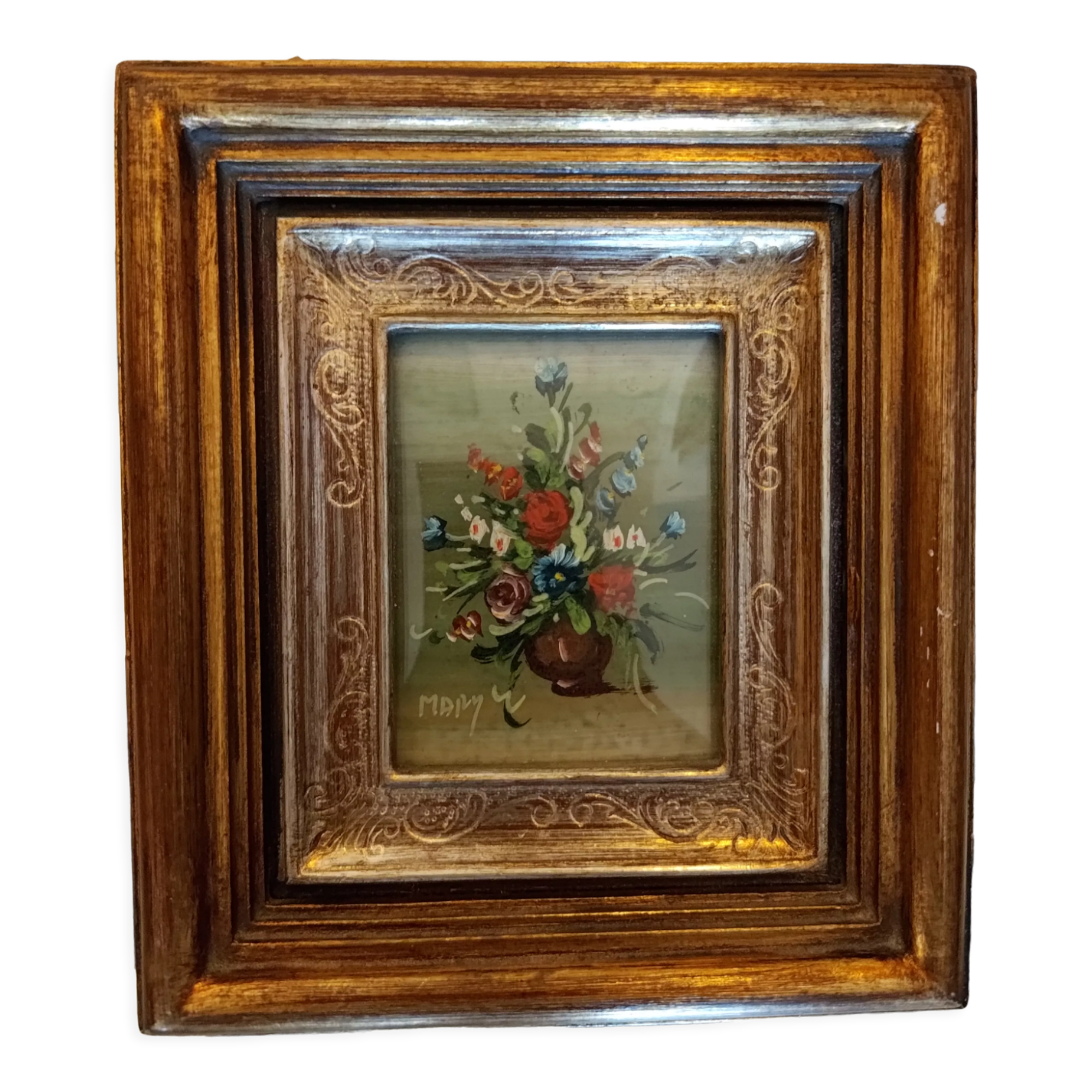 Miniature bouquet painting