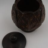 Box carved wood vintage foliage