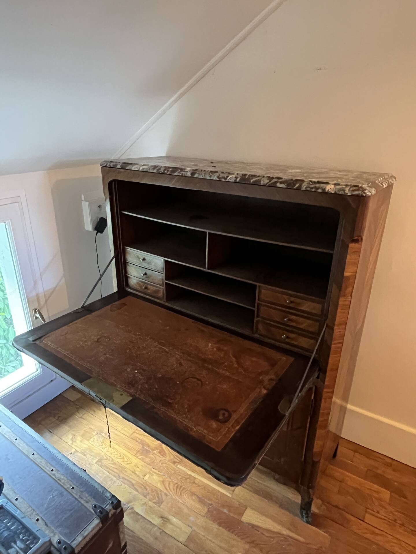 Secretary 18th century in marquetry