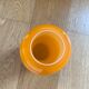Vase bubble caterpillar orange glass double years 60 70