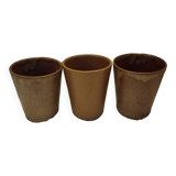 Tasses à café en grès irisées vintage