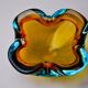 Multicolored Sommerso ashtray by seguso, murano glass, Italy, 1970