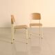 Ensemble de 4 chaises crèmes "Standard" par Jean Prouvé pour Vitra 00's