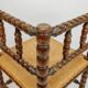 Classic vintage bobbin corner armchair