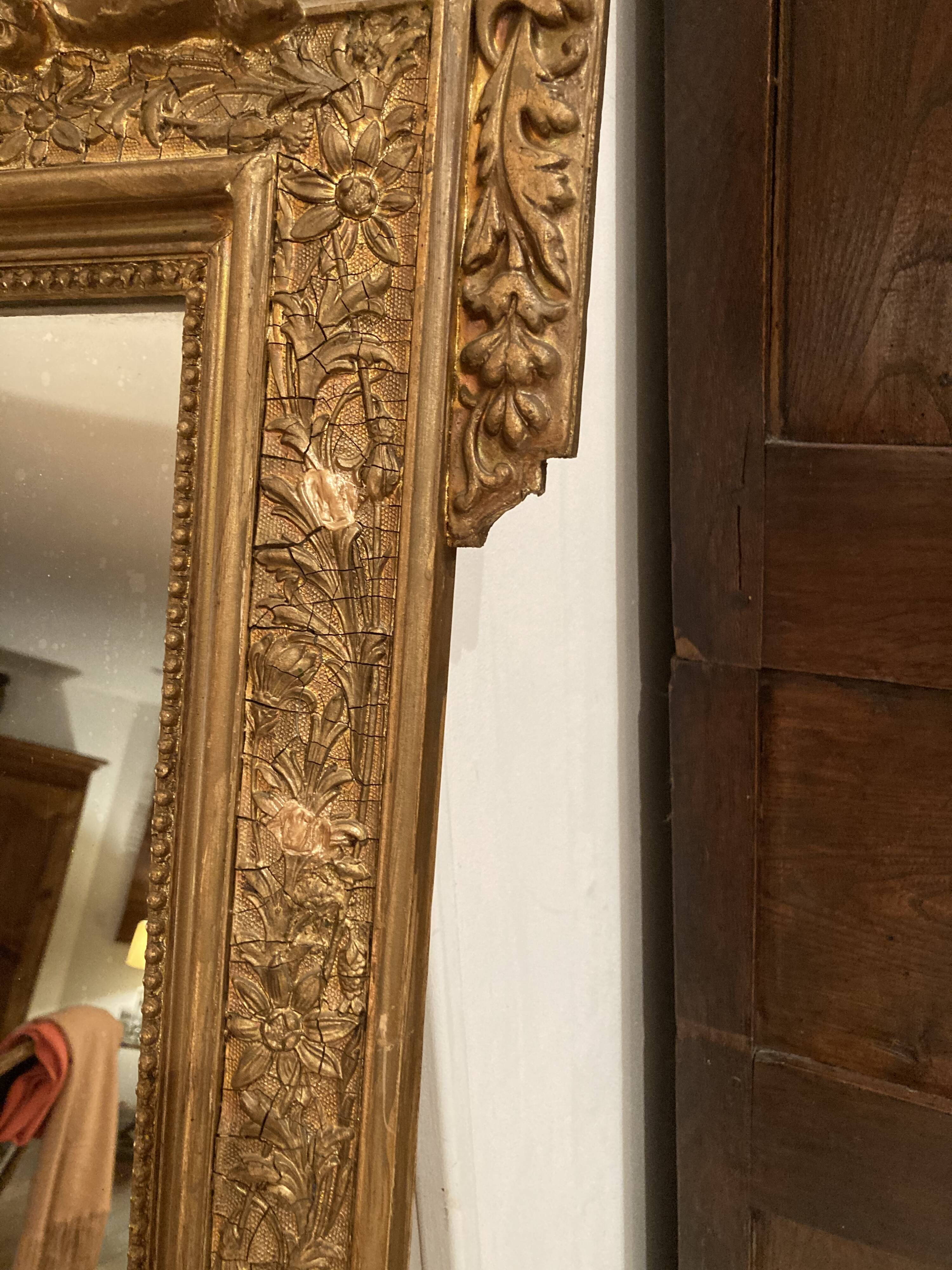 Golden mirror 1900s 73x110cm