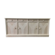 Vintage soft salmon sideboard cabinet, 80s, art deco elements