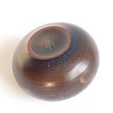 Vintage blue and brown ceramic soliflore vase - Antonio Lampecco