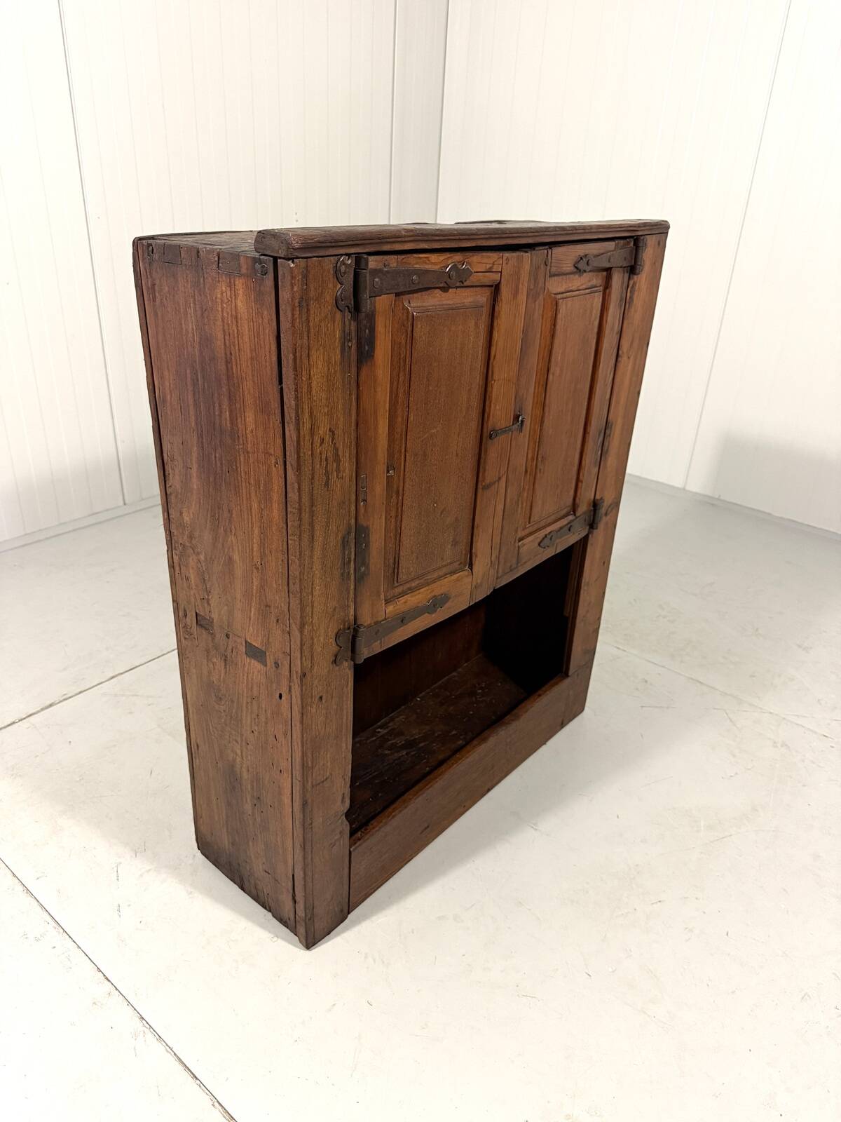 Small antique rustic wardrobe, circa 1880