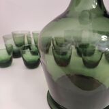 Bouteille et 16 verres de  Murano
