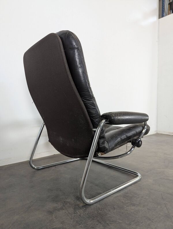Fauteuil Stressless en cuir des années 70