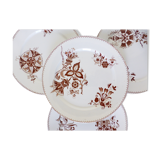 4 flat plates from Sarreguemines, Danish model 210401