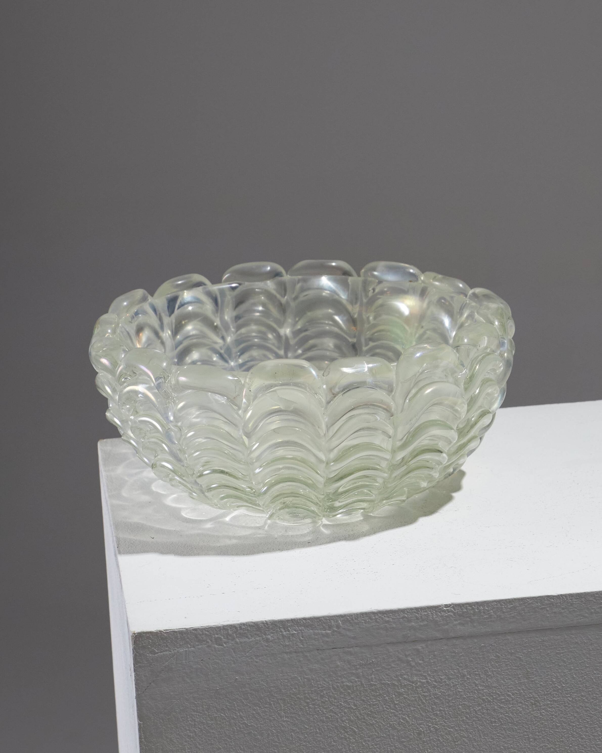 Iridescent Murano glass bowl, 1940s